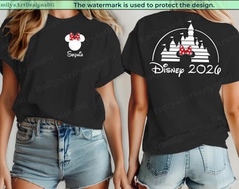 Custom Disney Shirts, 2026 Disneyland Family T-shirt, Disney Squad Tees, Disney Vacation Shirt, Disneyland Paris Trip, Matching Disney Tee