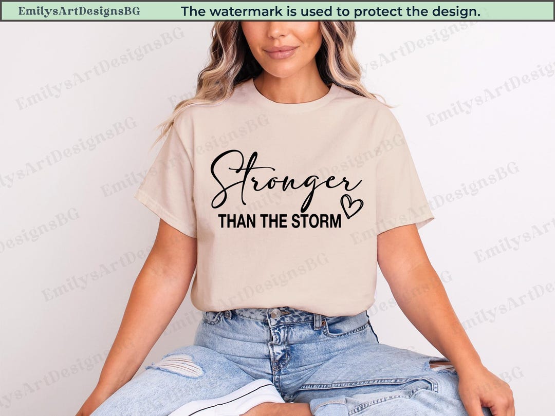 Stronger Than the Storm Shirt: Motivational Christian Tee - Etsy