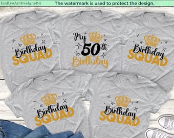 60th Birthday Squad Shirt: 60th Birthday Party Shirts, 60th Birthday Gifts, Custom Birthday Shirt, Group Birthday Shirts, 60 Birthday Shirt