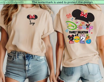 Vacances en famille Disney 2026, chemise Disneyland 2026 personnalisée, chemises Disney Squad, T-shirt couple Disney, t-shirts Disneyland Paris 2026