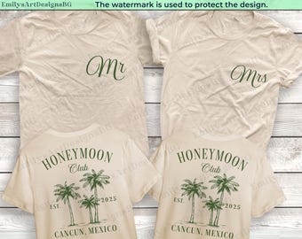 Honeymoon Club Shirts: Matching Couple Wedding Shirts