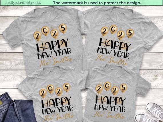 Camisetas personalizadas de Ano Nuevo 2025 para la familia camiseta de Feliz Ano Nuevo 2025 camiseta de Nochevieja camiseta festiva camiseta personalizada camiseta con impresion a pedido Etsy Espana