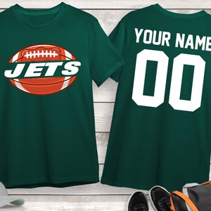 Jets Football Shirt, Custom Name Football Shirt, Game Day Shirt, Football Mom Shirt, Football Fan Shirt, Football Dad Shirt