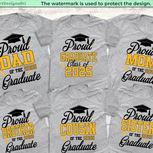 Personalized Class of 2025 Family  Shirts, Senior 2025 Shirt, 2025 Graduation Shirts, Graduate Shirt, Graduation Gift, Graduation 2025 Shirt