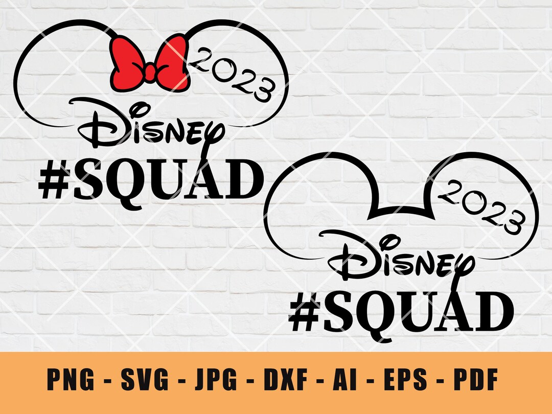 Disney Squad SVG Disney SVG SVG Files for Cricut Disney Etsy