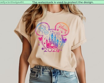 Chemise assortie Disney 2026, chemise Disney Squad, chemise famille Disney, chemise vacances Disney 2026, chemise voyage Disney chemise Disneyland Paris