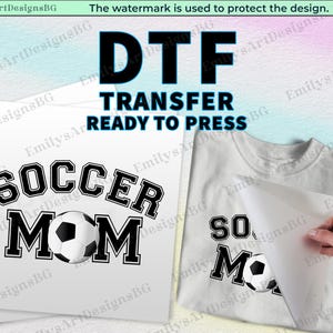 Soccer Mom Dtf Transfers, Soccer Mom Print Ready to Press, Custom Iron on Dtf Prints, Soccer Mom T-shirt, Print on Demand, Sport Mom shirt