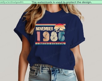 Vintage 1986 Limited Edition Shirt, 40 Jahre Geburtstag Geschenk