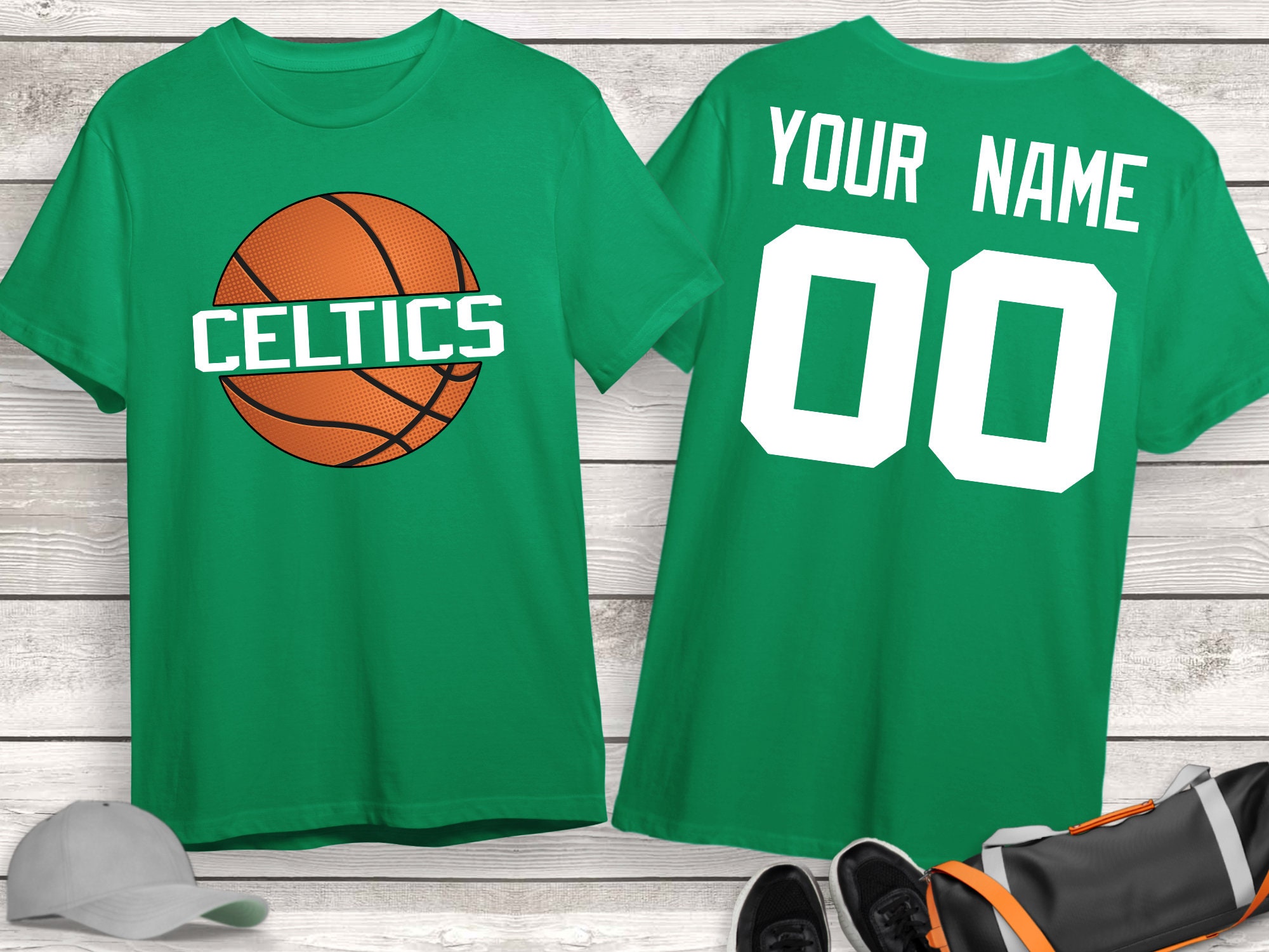Camicia da basket Celtics, Camicia da basket personalizzata, Camicia da giorno della partita Camicia da mamma di basket Camicia con nome della squadra di basket Regalo per amante del basket