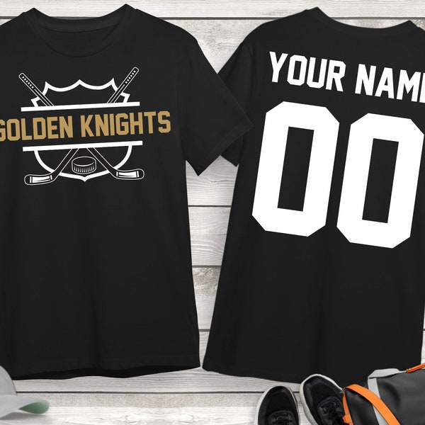 Golden Knights Hockey Shirt, Personalized Hockey Shirt, Custom Hockey Shirt, Game Day Shirt, Hockey Mom Shirt, Hockey Lover Gift