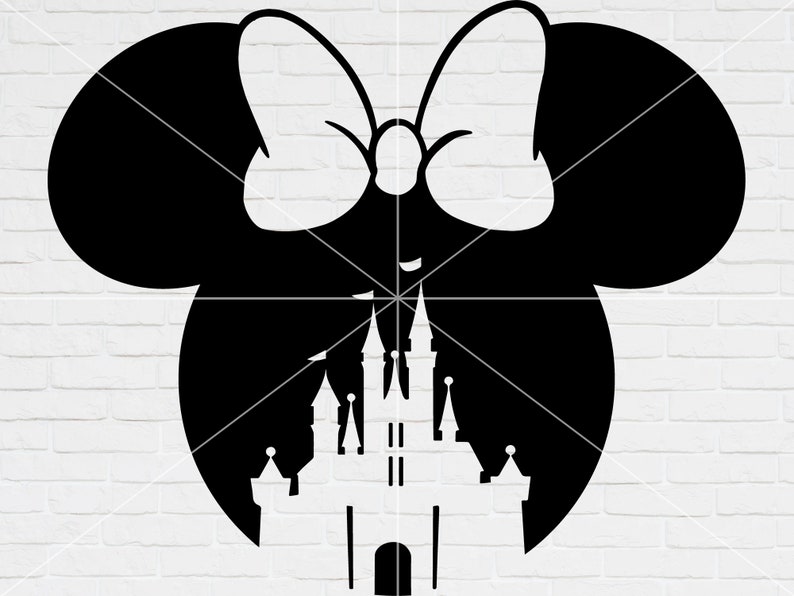 Minnie Head Disney Castle SVG, Disney SVG, SVG Files for Cricut, Disney