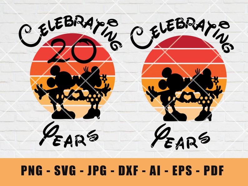 Disney Anniversary SVG, Disney SVG, SVG Files for Cricut, Disney