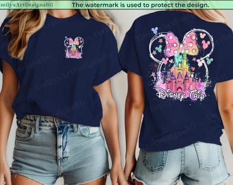Chemise recto-verso Disneyland personnalisée, T-shirt Disney personnalisé, Chemises Disney Squad