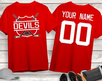 Camiseta de hockey de los Devils: camiseta personalizada para el día del partido, regalo para los amantes del hockey