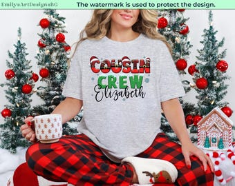 Aangepaste neef crew kerst bijpassende shirts: familie vakantie-outfits, neef crew kerst shirts, custom neef crew shirts, familie kerst shirts
