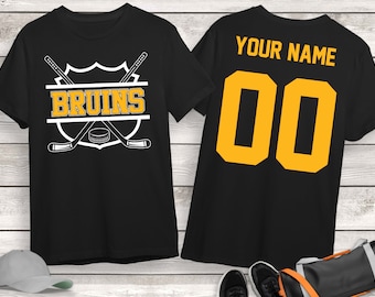 Bruins Hockey Team Shirt, Personalized Hockey Shirt, Custom Hockey Shirt, Game Day Shirt, Hockey Mom Shirt, Hockey Lover Gift