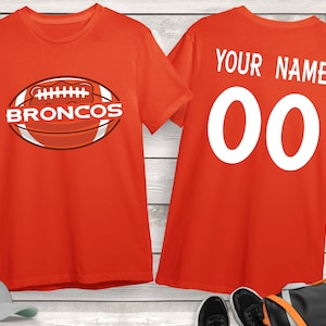 Broncos Football Shirt: Custom Name Game Day Tee