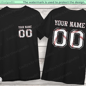 Custom Two Sided Baseball Name and Number Shirt Custom Baseball Shirt Game Day Shirt, Baseball Mom Shirt, Baseball Team Shirt Baseball Shirt