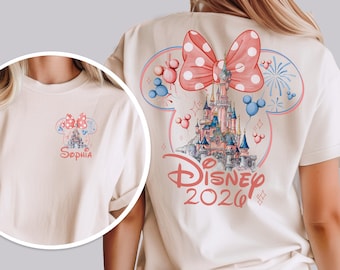 Aangepast shirt Disney-gezinsuitje 2026, shirts Disney-familie, T-shirts magisch kasteel 2026, T-shirts Disneyland