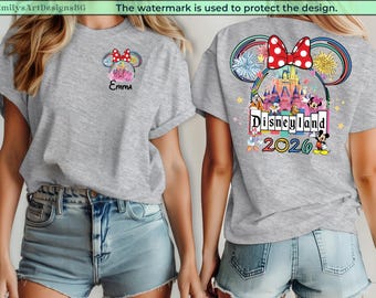 Aangepast Disneyland-shirt, T-shirts Disney World Trip 2026, T-shirt Disney Squad, T-shirts Disneyland Parijs 2026