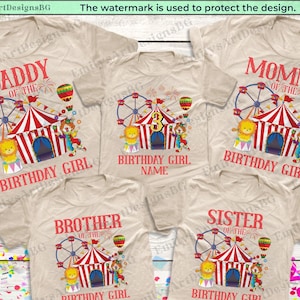 Personalized Circus Birthday Shirt: Carnival Family Matching Shirts