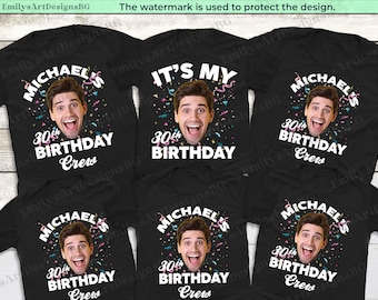 Custom Face Birthday Shirts: Personalized Photo Party Tees