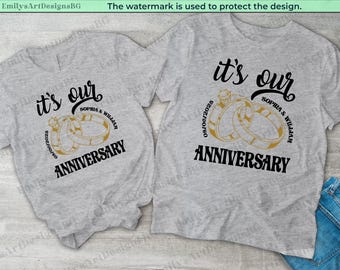 Matching Anniversary Shirts: Couple Gift, Wife & Husband Cotton Tees