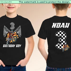 Personalized Dirt Bike Birthday Boy Shirt: Motocross Party