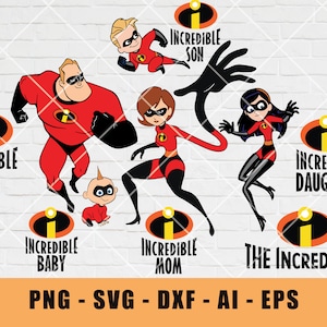 The Incredibles SVG, SVG files for Cricut, Disney Christmas Svg, Disney Trip Svg, Disney Png, Disney Birthday Svg