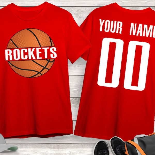 Rockets Basketball Shirt, Custom Basketball Shirt, Game Day Shirt Basketball Mom Shirt Basketball Team Name Shirt Basketball Lover Gift