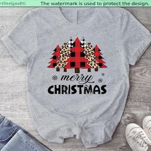 Buffalo Plaid Christmas Trees Shirt: Family Holiday Pajamas