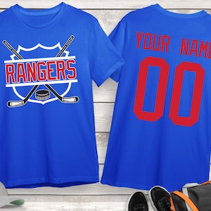 New York Rangers Hockey Shirt, Personalized Hockey Shirt, Custom Hockey Shirt, Game Day Shirt, Hockey Mom Shirt, Hockey Lover Gift