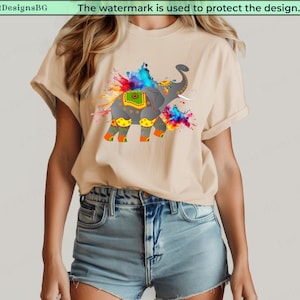 Watercolor Elephant Shirt: Boho Mandala Art, Safari Animal Graphic