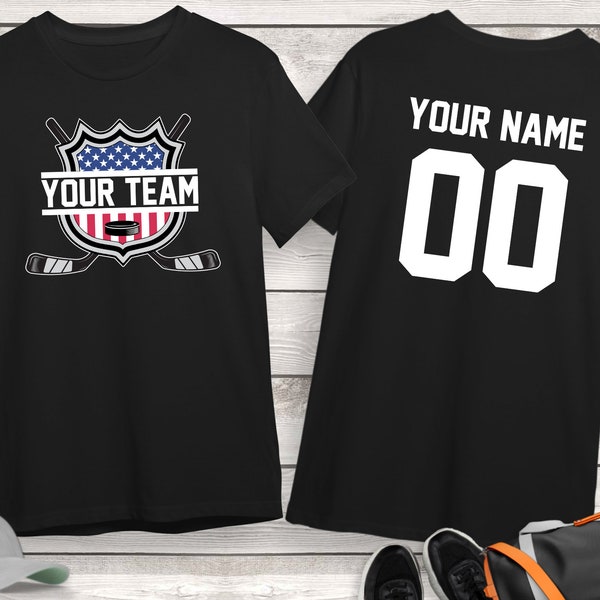 Hockey Team Name Shirt, Personalized Hockey Shirt, Custom Hockey Shirt, Game Day Shirt, Hockey Mom Shirt, Hockey Lover Gift