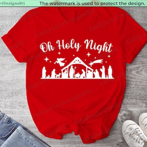 Oh heilige Nacht Hemd, Weihnachtsfamilien-Pyjama-Hemd, frohe Weihnachten Familienhemden, Print on Demand-Hemd, Familienweihnachtshemd