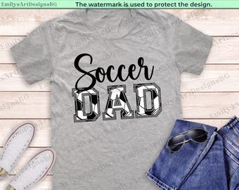 Camiseta de papá futbolista, camiseta para el día del partido, regalo para el Día del Padre