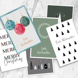 6er Weihnachtskartenset | 6 Karten | Weihnachten | Frohe Weihnachten | Format DINA6 | Geschenkkarte