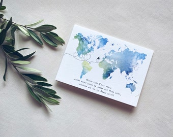 Wedding congratulations card | Wedding folding card | Travel | Landscape format DINA6 | Wedding | The most beautiful journey begins with two