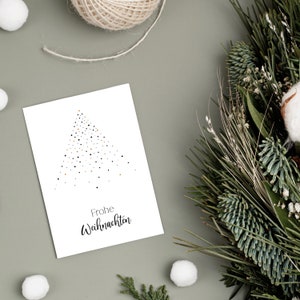 Schlichte Weihnachtskarte | Frohe Weihnachten | Schwarz-Weiß | Format DINA6 | Weihnachten | Geschenkkarte