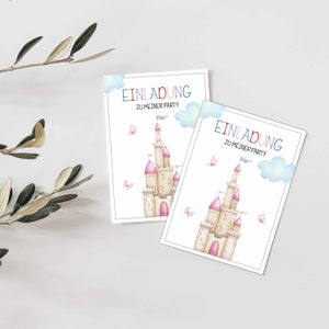 Einladung Kindergeburtstag | Einladungskarte |Einladungskarten-Set | Fee | Format DINA6 | Mädchen