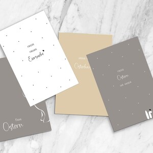 4er Osterkartenset | 4 Karten | Ostern | Frohe Ostern | Format DINA6 | Geschenkkarte
