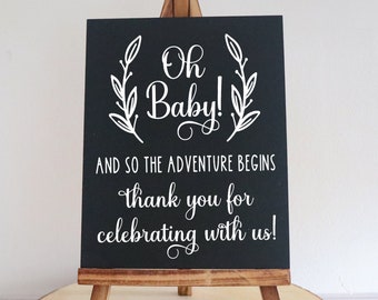 Oh Baby Welcome Sign SVG Cut File | Baby Shower Decorations