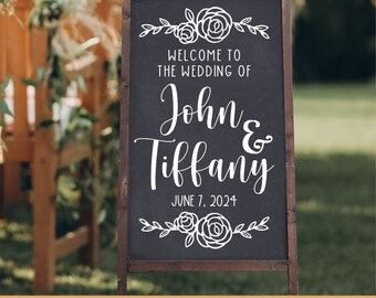 Welcome to the Wedding Of | Wedding Sign Cut File | SVG PNG DXF Cut Files for Cricut and Laser Cutters