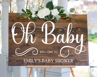 Oh Baby Welcome Sign SVG Cut File | Baby Shower Decorations