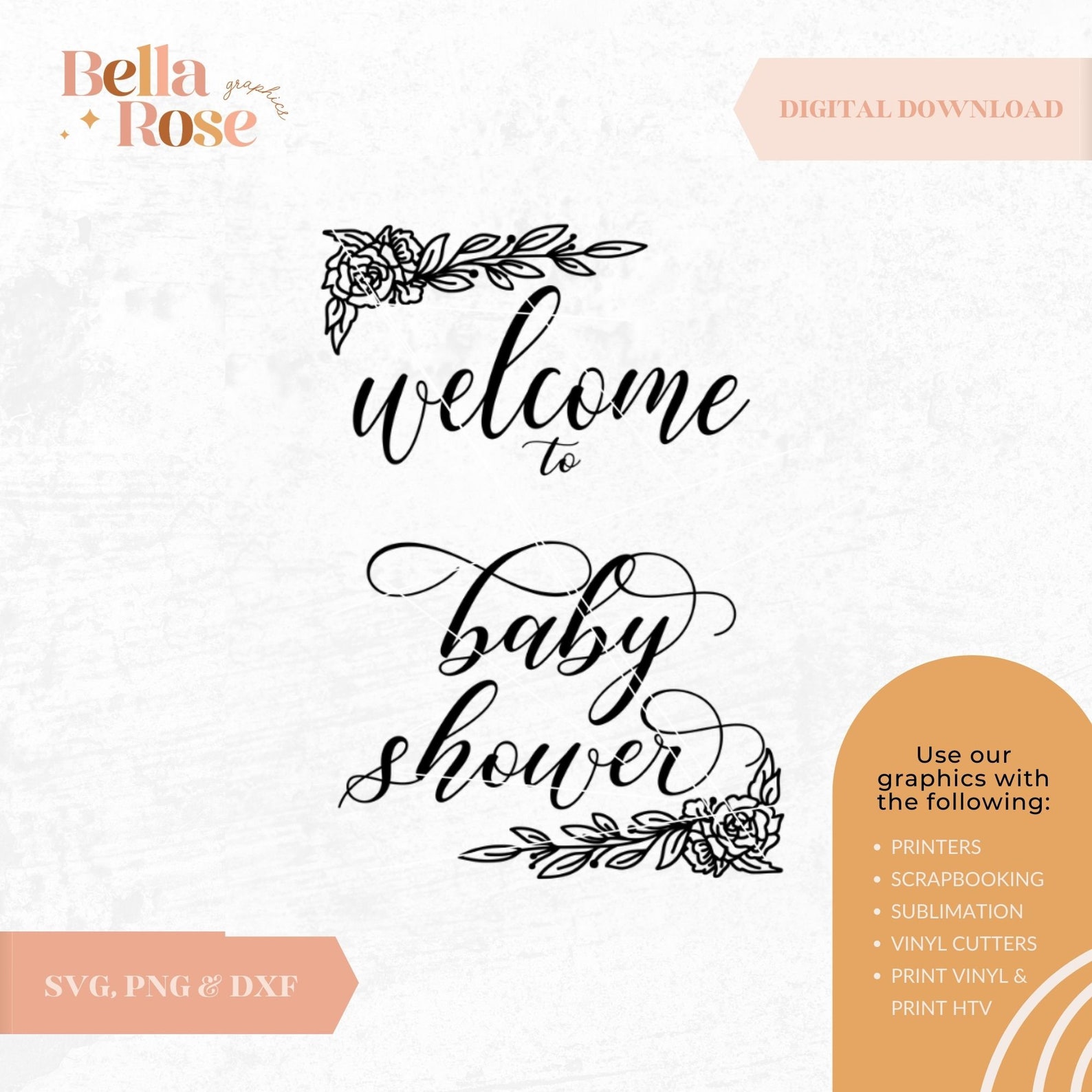Baby Shower Sign SVG PNG DXF Cut Files for Cricut and Laser