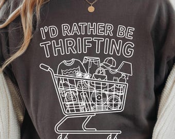 « Je préfère chiner » (PNG) | Design de t-shirt à télécharger | Illustration vintage | Design de t-shirt à imprimer | Design pour loisirs créatifs (PNG)