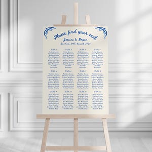 Editable Wedding Seating Chart Sign Template Canva Hand Drawn Whimsical Minimalist Doodle Seating Chart Board For Wedding Guest Table Number