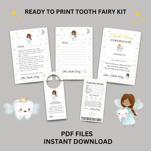 Tooth Fairy Letter Set Printable – Editable PDF for Boys and Girls | Lost Tooth Certificate & Letter Template | Fun Kids Keepsake
