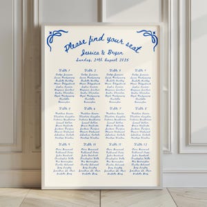 Editable Wedding Seating Chart Sign Template Canva Hand Drawn Whimsical Minimalist Doodle Seating Chart Board For Wedding Guest Table Number