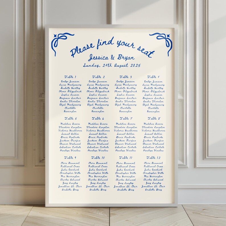 Editable Wedding Seating Chart Sign Template Canva Hand Drawn Whimsical Minimalist Doodle Seating Chart Board For Wedding Guest Table Number